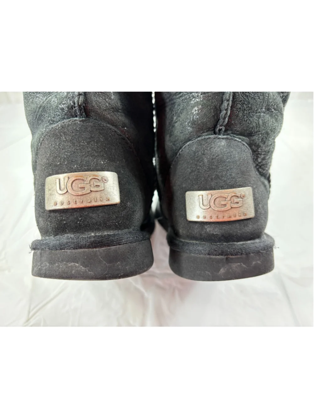 Ugg Classic Tall 5852 Black Paisley Boots Women's Size 5
